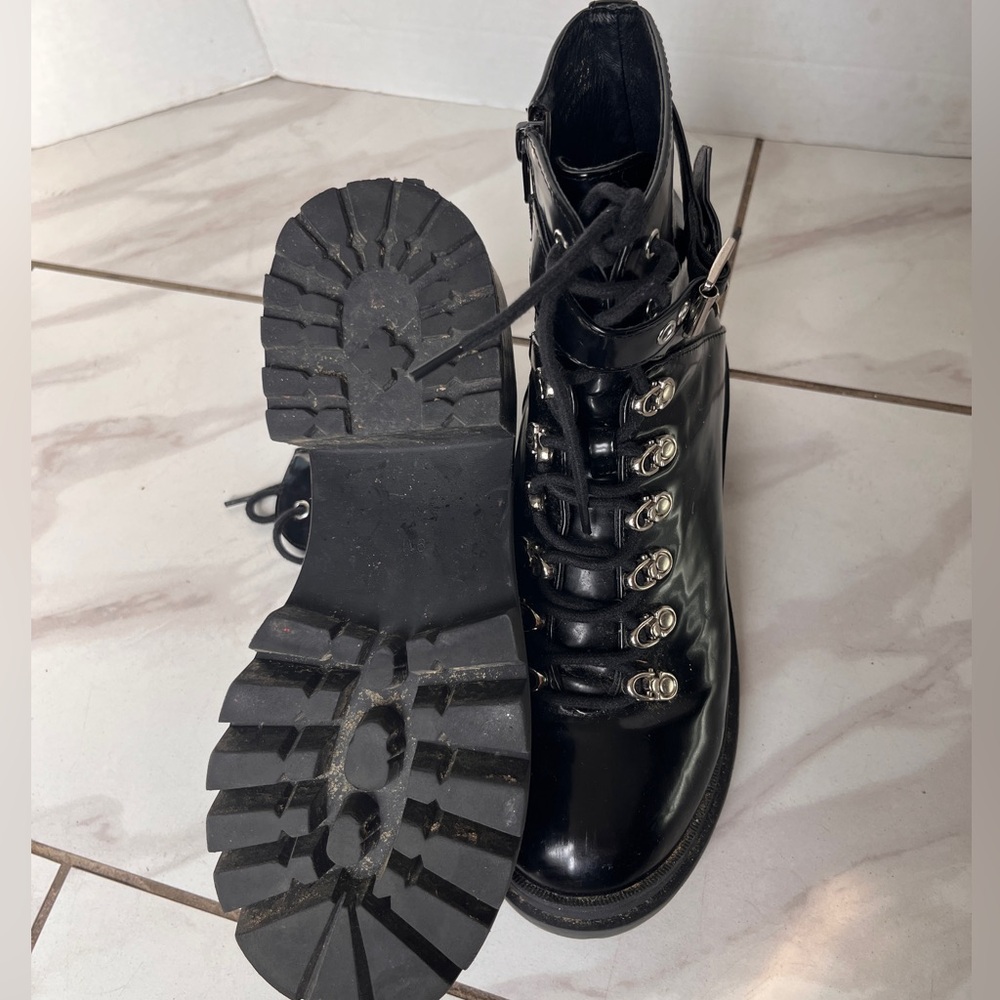 Jeffrey Campbell "Czech" Platform Combat Boots. PRE OWNED SIZE 9M - Picture 8 of 12